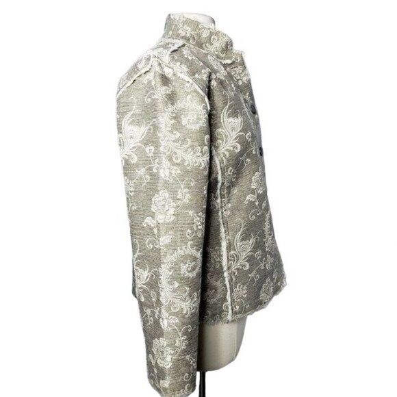 Chico's Women's Jacket Sz 8 Faux Fur Button Up Dressy Coat Size 1NWOT - Picture 5 of 9